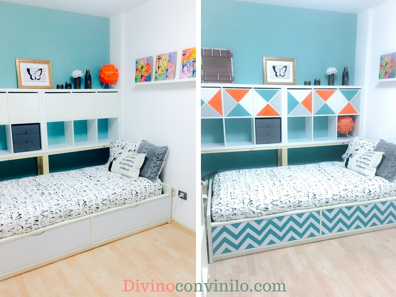 antes y después de forrar con vinilo