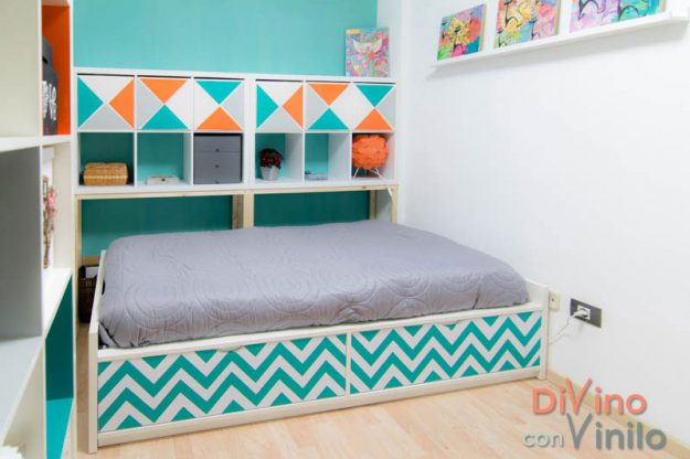 forrar con vinilo lateral de la cama