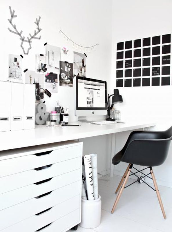 decorar con vinilo pizarra el escritorio