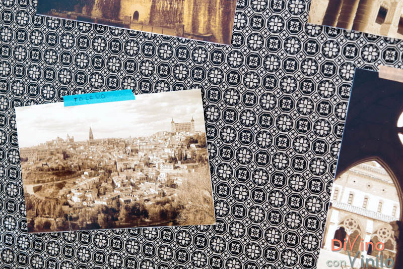 decoupage fácil con lámina adhesiva de doble cara