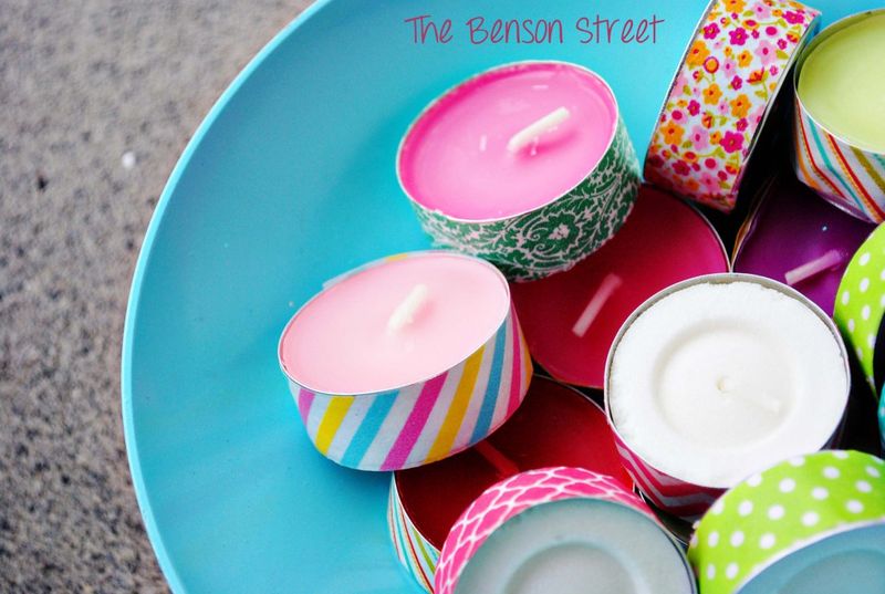 reciclar con washi tape latas