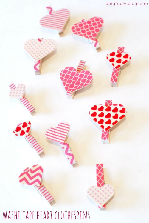 reciclar con washi tape pinzas para la ropa