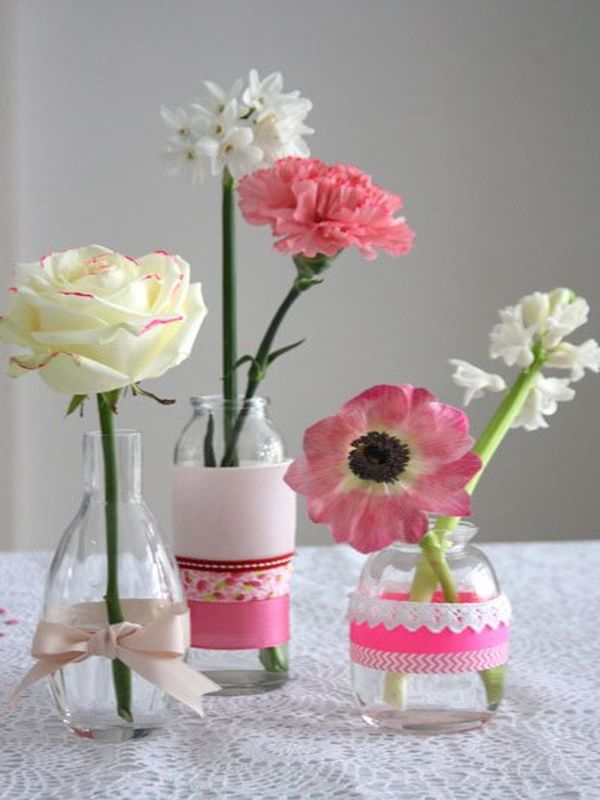 reciclar con washi tape tarros de vidrio