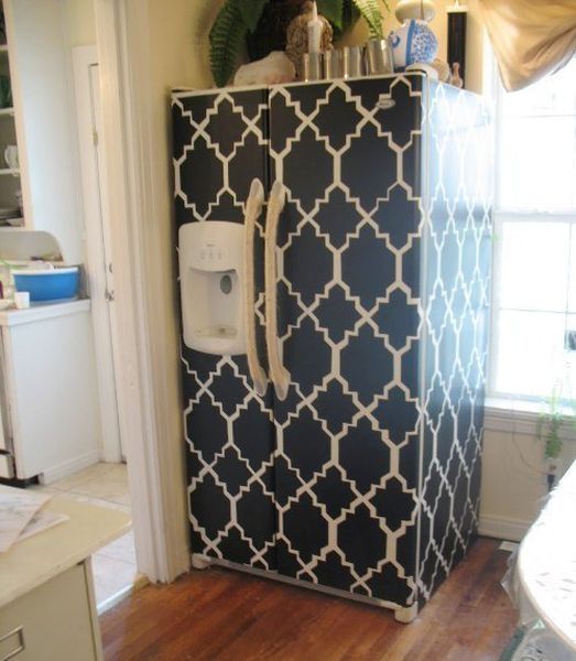 ideas para decorar el frigorífico con vinilo adhesvio