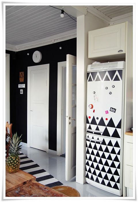 ideas para decorar el frigorífico con vinilo adhesivo