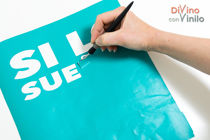 cómo hacer una plantilla con vinilo autoadesivo