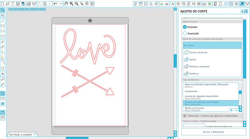 seleccionar material para hacer plantilla de stencil