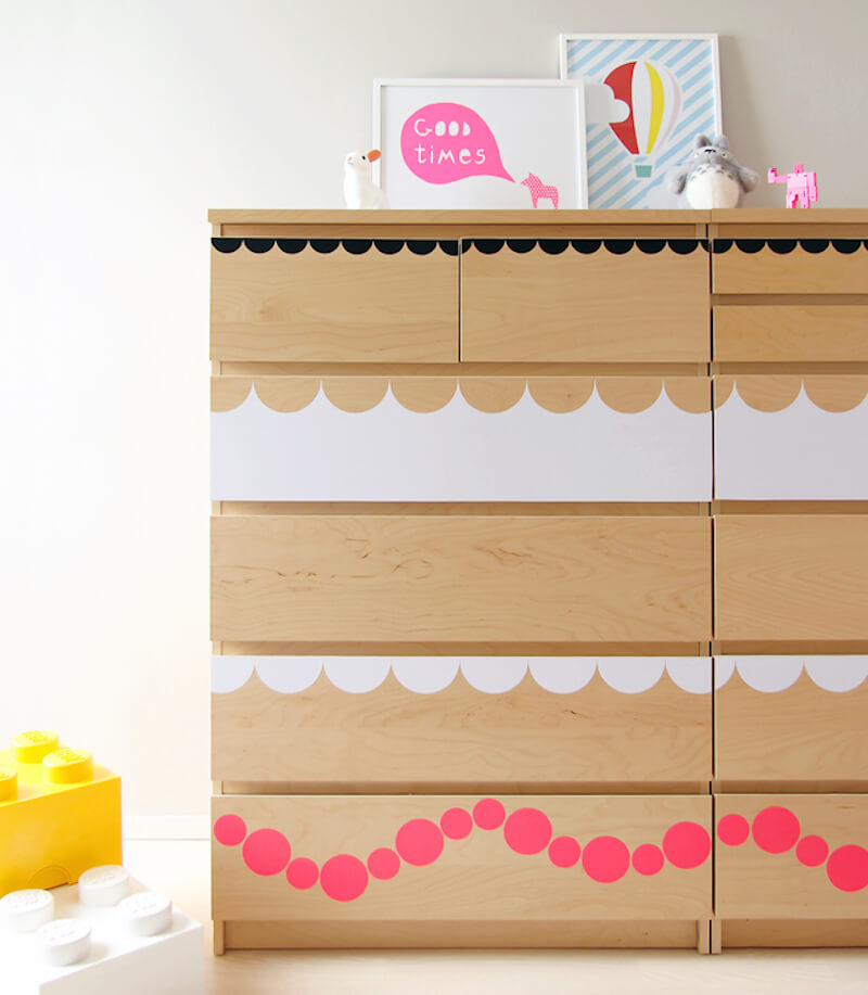 decorar muebles de Ikea con vinilo adhesivo